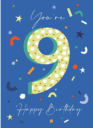 Picture of YOURE 9 HAPPY BIRTHDAY CARD
